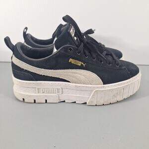 PUMA Mayze Platform 7.5 Womens Black Sneakers Casual Shoes 38078401